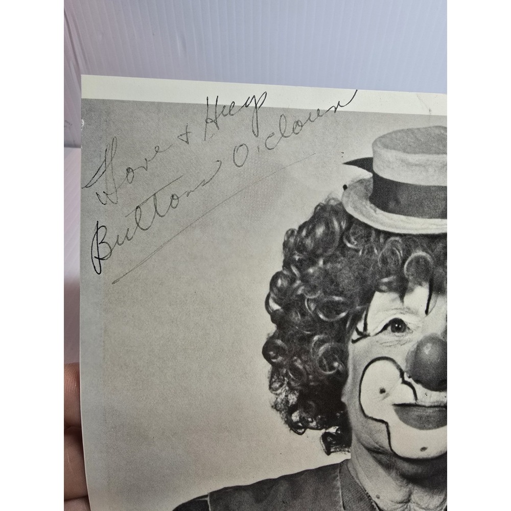 Buttons The CLOWN B&W Photo,  Signed. Originally Hung In The DAYTONA MAGIC‎ SHOP - Picture 3 of 8